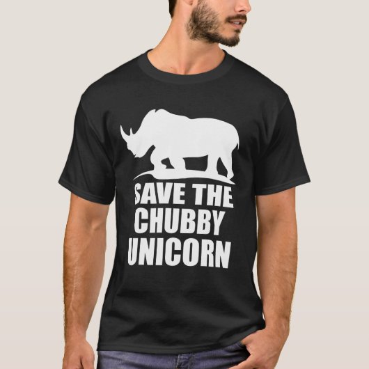 Rett The Chubby Unicorns Funny Rhino Fat Unicorn T-Shirt (Vorderseite)