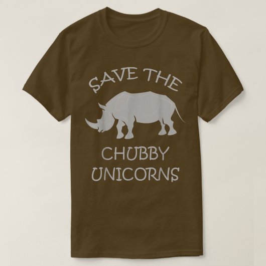 Rett The Chubby Unicorns Funny Rhinos T-Shirt (Design vorne)