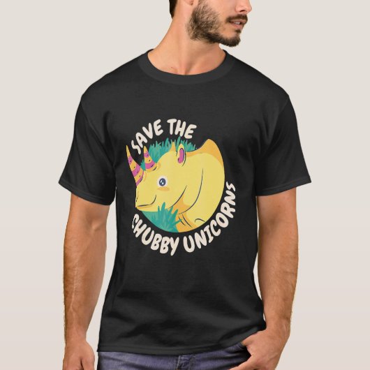 Rett The Chubby Unicorns Rhino Wild Animals T-Shirt (Vorderseite)