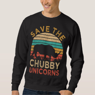 Rett The Chubby Unicorns Vintag Funny Rhino Anima Sweatshirt