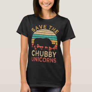Rett The Chubby Unicorns Vintag Funny Rhino Anima T-Shirt