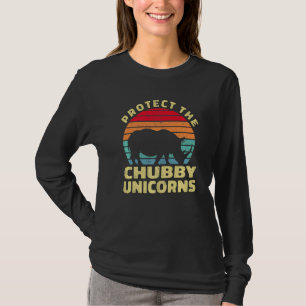 Rett The Chubby Unicorns Vintag Funny Rhino Anima T-Shirt