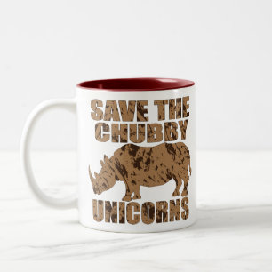 Rett-The-Chubby-Unicorns- Zweifarbige Tasse