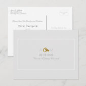 rett-the-date . Eheringe heiraten Ankündigungspostkarte (Vorne/Hinten)