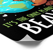 Rett the Earth Beaver Design - Funny Earth Day Ani Poster (Ecke)