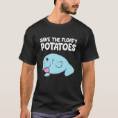 Rett the Floaty Potato Funny Manatee T-Shirt (Vorderseite)