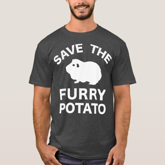 Rett the Furry Potato Animal Funny Guinea Pig T-Shirt (Vorderseite)