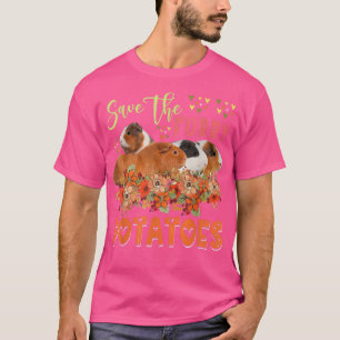 Rett the Furry Potato florale Guinea Schweine Blum T-Shirt