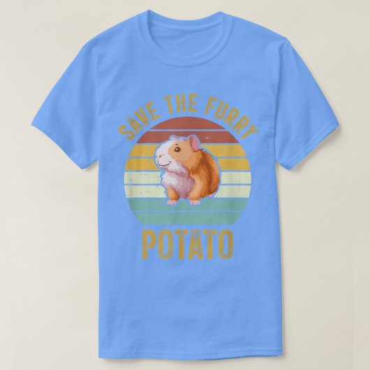 Rett The Furry Potato Funny Guinea Pig Eigentümer T-Shirt (Design vorne)
