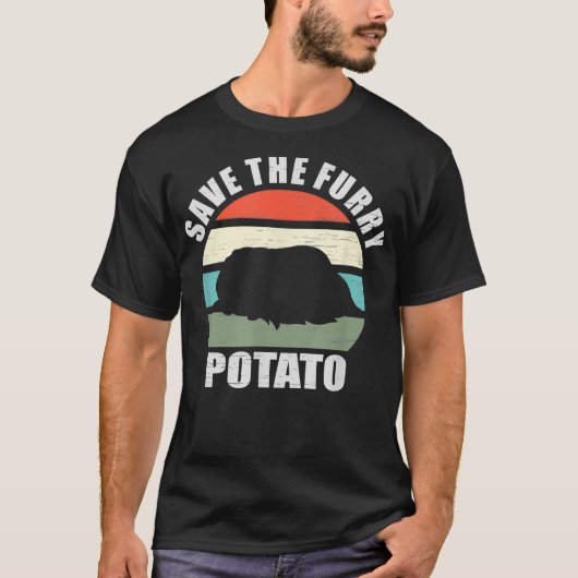 Rett the Furry Potato Funny Guinea Pig T-Shirt (Vorderseite)