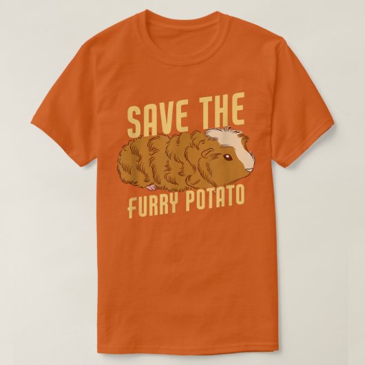 Rett The Furry Potato Funny Guinea Pig T - Shirt (Design vorne)