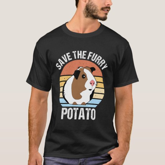 Rett the Furry Potato Funny Guinea Pig T-Shirt (Vorderseite)