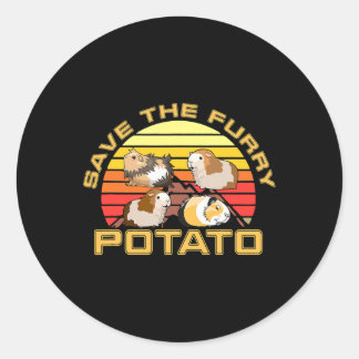 Rett The Furry Potato Niedliche Guinea Pig Lover F Runder Aufkleber