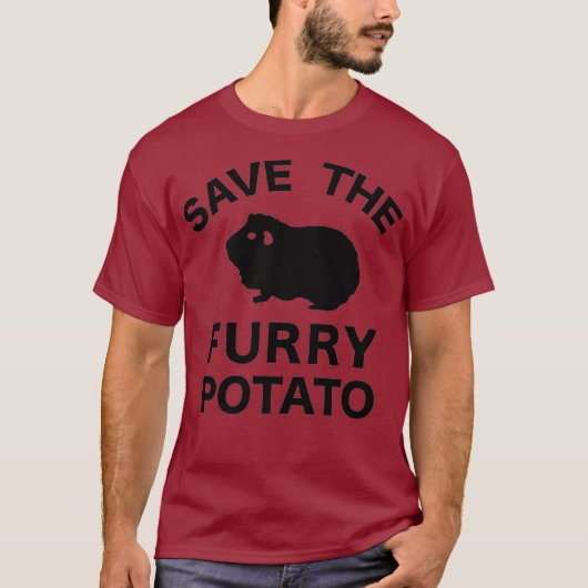 Rett The Furry Potato T Shirt Guinea Schweinehalte (Vorderseite)