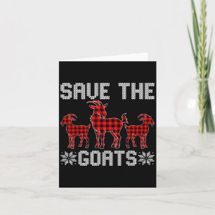 Rett The Goats Xmas Holiday Kariert Goat Lover Chr Karte