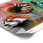 "Rett the Red Panda" Poster (Ecke)