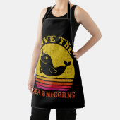 Rett the Sea Unicorns Retro Narwhal Schürze (InSitu)