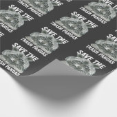 Rett The Trash Pandas - Funny Raccoon Awareness Geschenkpapier (Ecke)
