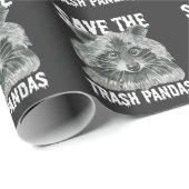 Rett The Trash Pandas - Funny Raccoon Awareness Geschenkpapier (Rolleneckpunkt)