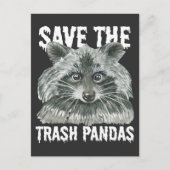 Rett The Trash Pandas - Funny Raccoon Awareness Postkarte (Vorderseite)