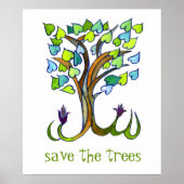 RETT THE TREES forest tree Liebe Herzart Poster (Vorne)
