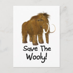 "Rett the Wooly" Wollmammut Postkarte