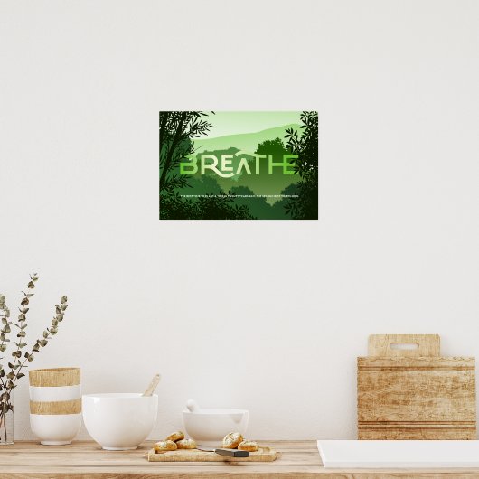 RETT TREES Poster Breathe Shades of Green (Küche)