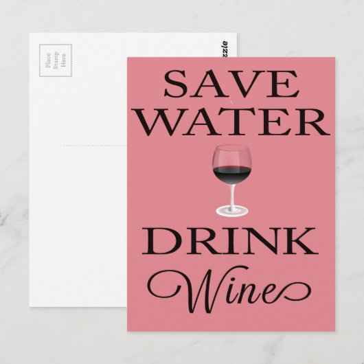 Rett Trinkwein Postkarte (Vorne/Hinten)