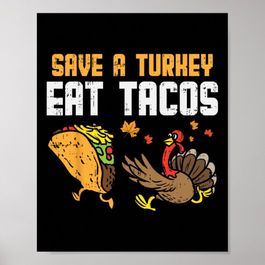 Rett Türkei Essen Tacos Mexikanischer Spaß Ernteda Poster (Vorne)