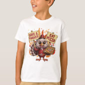 Rett Turkey Eat Pizza Funny Erntedank Geschenk T-Shirt (Vorderseite)