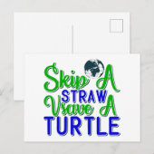 Rett Turtle Ankündigungspostkarte (Vorne/Hinten)