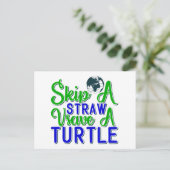 Rett Turtle Ankündigungspostkarte (Stehend Vorderseite)