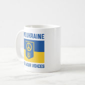Rett Ukraine Ihre Stimme erheben Kaffeetasse (Vorderseite Links)