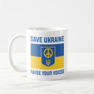 Rett Ukraine Ihre Stimme erheben Kaffeetasse