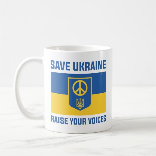 Rett Ukraine Ihre Stimme erheben Kaffeetasse (Links)