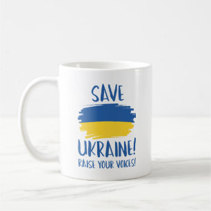 Rett Ukraine Ihre Stimme erheben Kaffeetasse