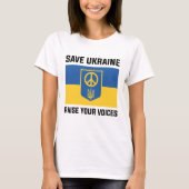 Rett Ukraine Ihre Stimme erheben T-Shirt (Vorderseite)