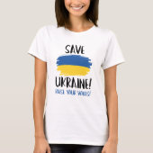 Rett Ukraine Ihre Stimme erheben T-Shirt (Vorderseite)