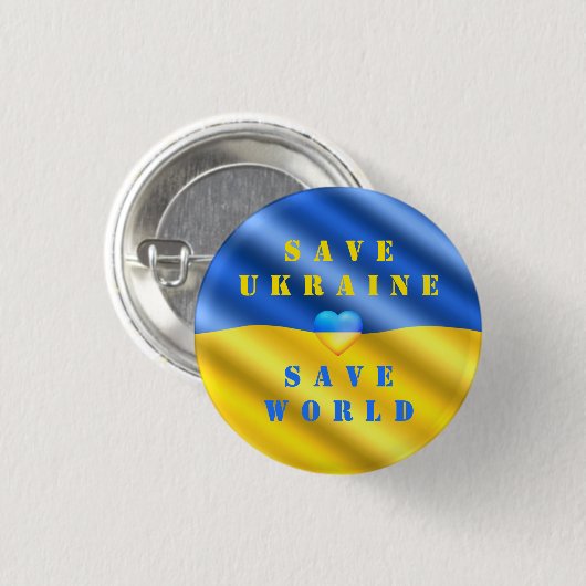 Rett Ukraine - Rett World - Hilfe - Freiheit - Fri Button (Vorne & Hinten)