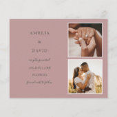 Rett unser Date Pink Budget Foto Hochzeit (Rückseite)