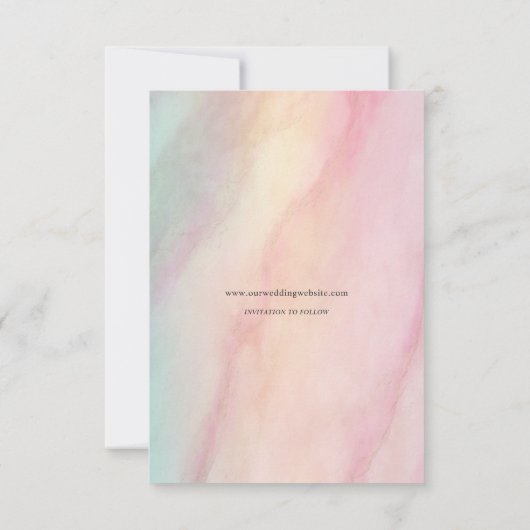 Rett unser Date Raffined Lines Smooth Pen Script Einladung (Rückseite)