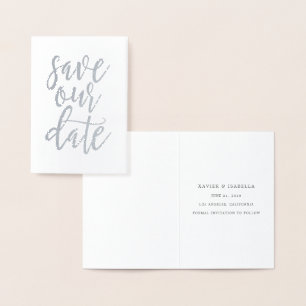Rett unser Date Real Foil Script 3 Folienkarte