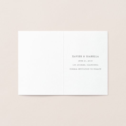 Rett unser Date Real Foil Script 3 Folienkarte (Innenseite)