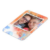 Rett unser Datum Dandelion und Aquarellwolken Magnet (Linke Seite)