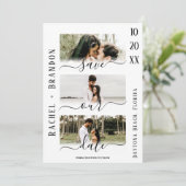 Rett unser Datum Modernes Foto Hochzeit speichern (Stehend Vorderseite)