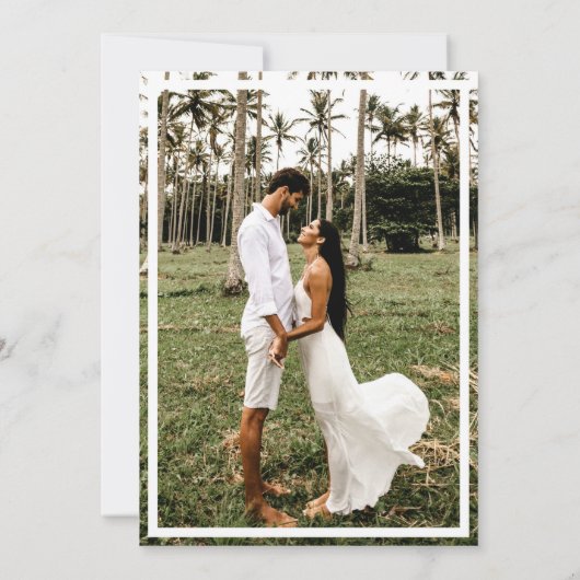 Rett unser Datum Modernes Foto Hochzeit speichern (Rückseite)