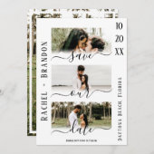 Rett unser Datum Modernes Foto Hochzeit speichern (Vorne/Hinten)