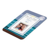 Rett unser Datum Mondlicht aquamarine Hochzeit am  Magnet (Linke Seite)