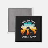 Rett unser Haustier Abstimmung Trump 2024 Funny Ca Magnet (Vorderseite/Rückseite)