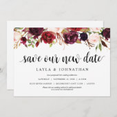 Rett unser neues Datum, Hochzeit Ändern des Datums Einladung (Vorne/Hinten)